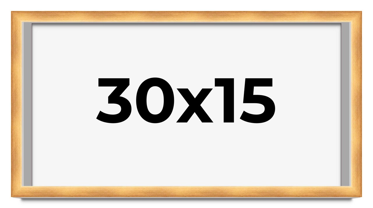Panoramic Minimalist Shadow Box Brown Picture Frame - UV Acrylic, Backing, Hanging Hardware